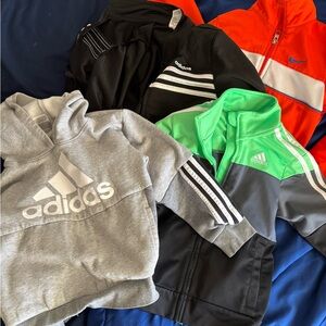 5T boys name brand sweatshirt / zip ups